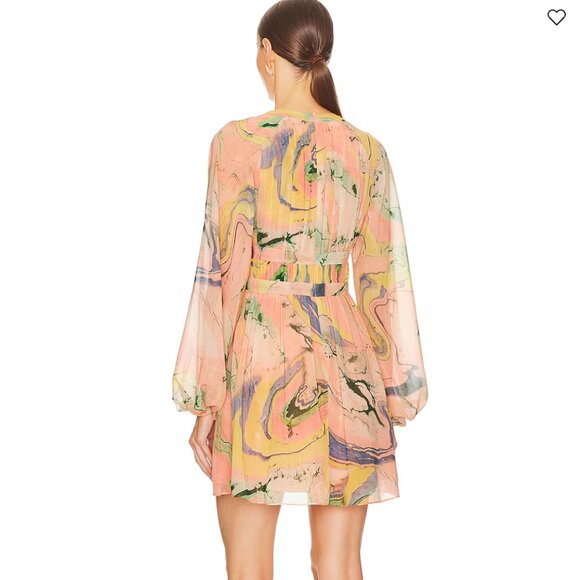 NWT Alexis Tessie Watercolor Dress - S - Picture 2 of 7